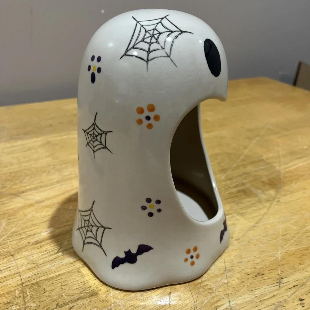 Temptations Halloween Boofetti Ghost Ceramic Sponge‎  Holder 7.25